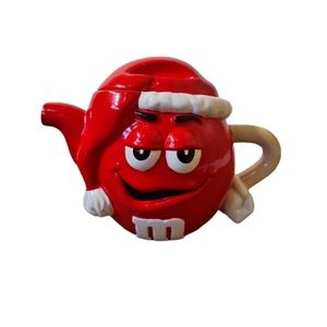 Red M&M Tea Pot